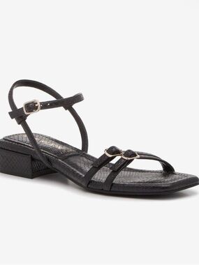 ANNE KLEIN Legend Sandal in Black Snake
